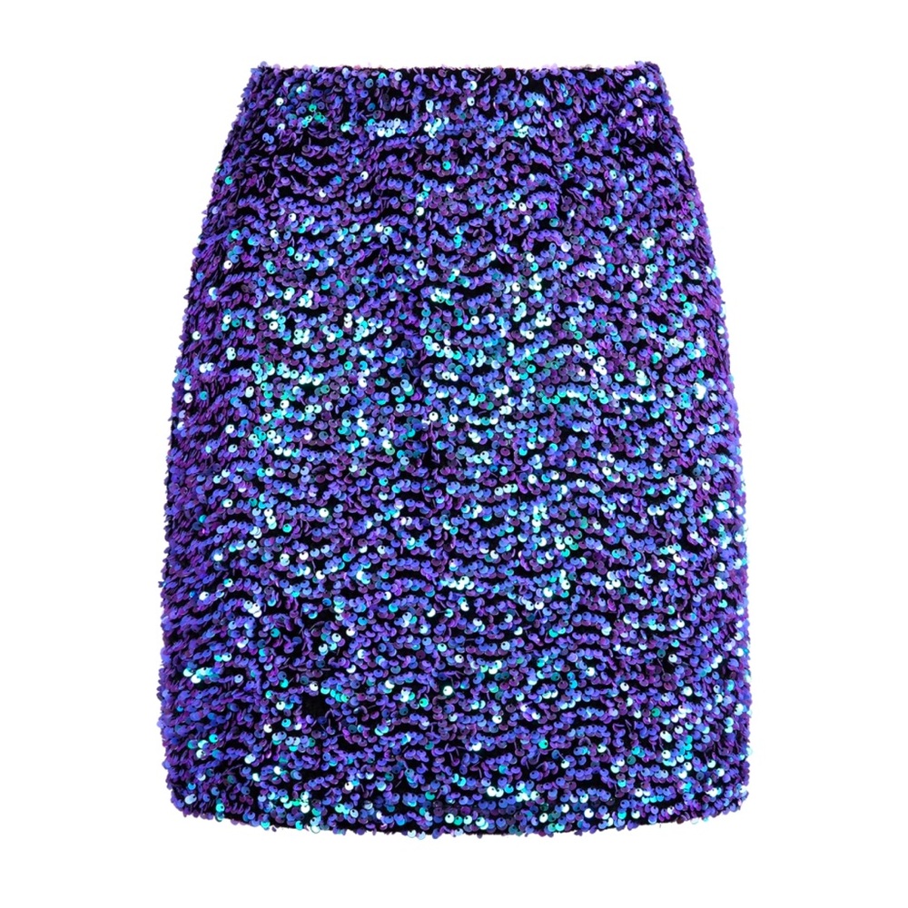 Women's Sequin Sparkley Stretchy Bodycon Mini Skirt